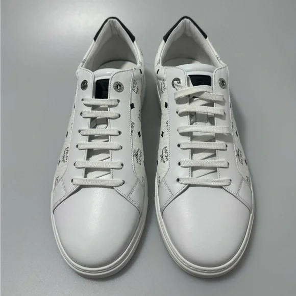 MCM Terrain Low Top Sneakers White Black Men’s Size EU 45/US 12